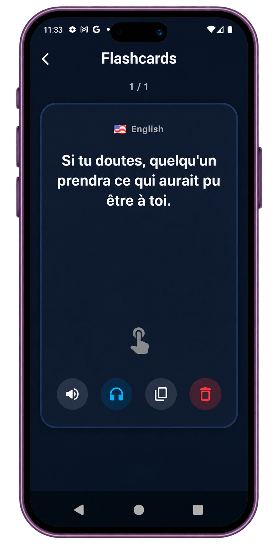 Écran Flashcards DimoPlay